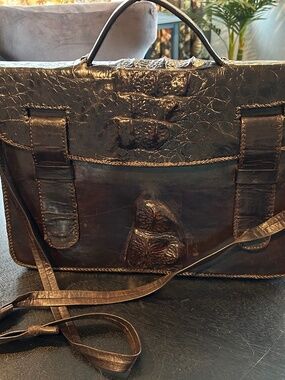 Vintage Crocodile Leather Briefcase